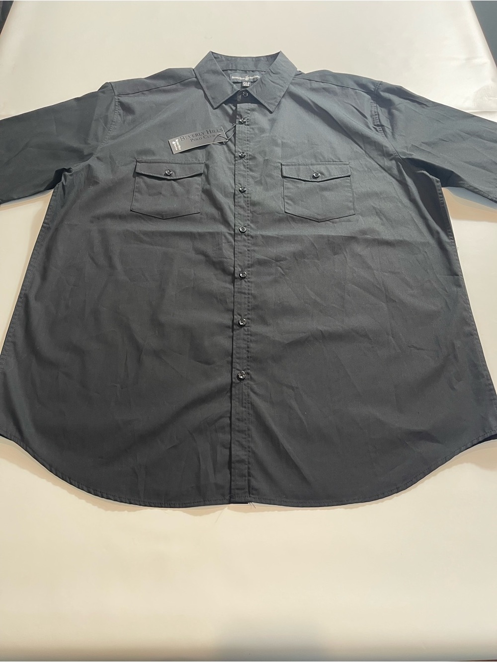 Beverly Hills Polo Club Men's 2XB Big & Tall Black Shirt. New with Tags SKU#571